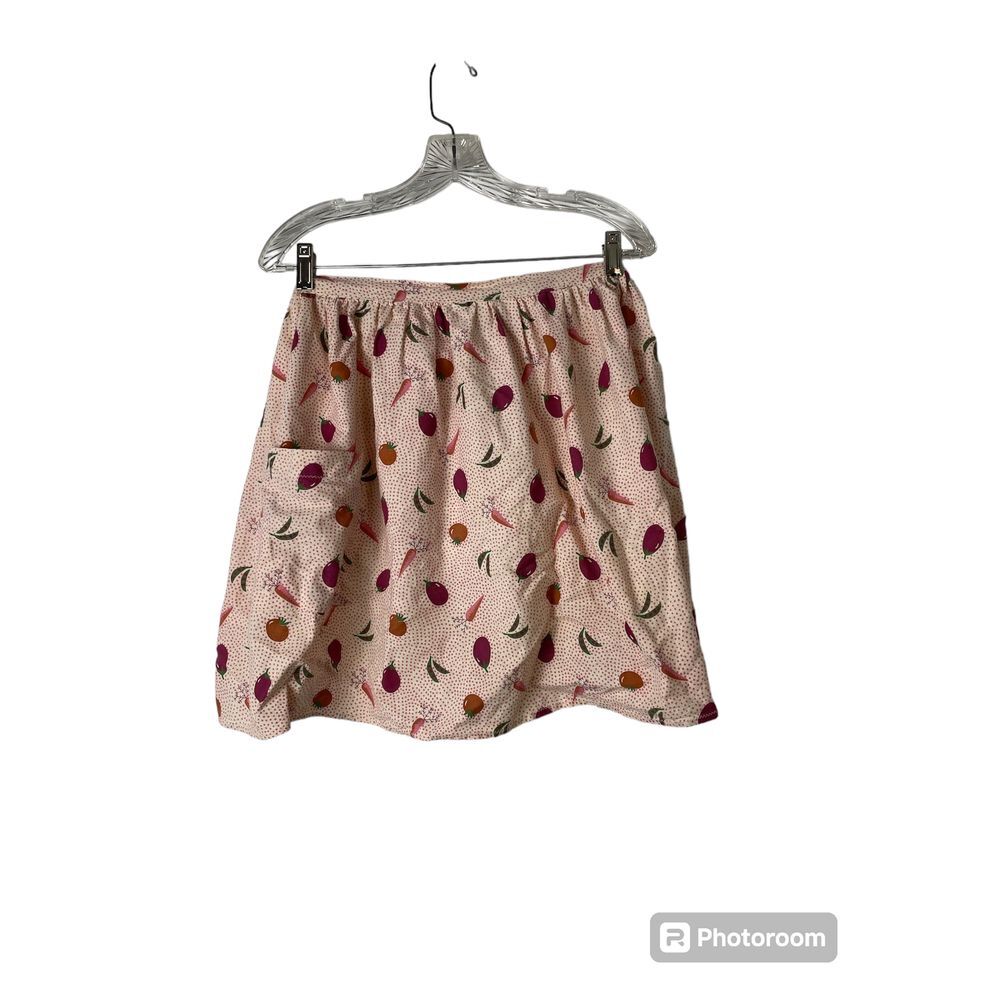 Vintage Handmade Waist Tie Apron‎ 1 Pocket Veggie Pattern